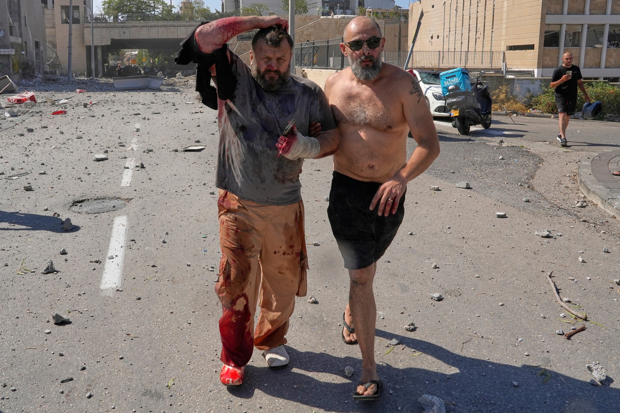 NextImg:At least 23 wounded by Iranian missile in Haifa; woman dies of heart attack in Karmiel