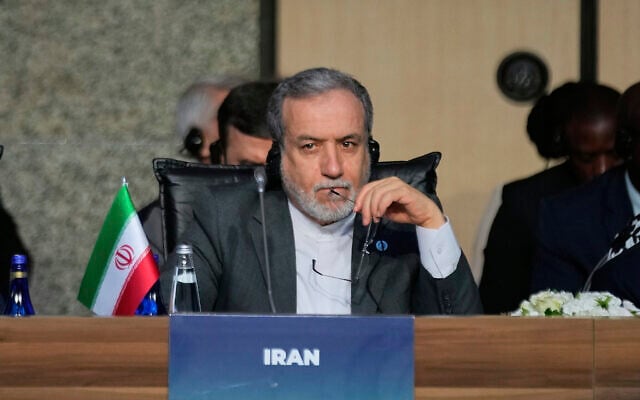 Iranian Foreign Minister Abbas Araghchi listens to speeches as he attends the Council of Foreign Ministers of the Organization of Islamic Cooperation meeting, in Istanbul, Turkey, June 21, 2025. (AP Photo/Khalil Hamra) Iranian Foreign Minister Abbas Araghchi listens to speeches as he attends the Council of Foreign Ministers of the Organization of Islamic Cooperation meeting, in Istanbul, Turkey, June 21, 2025. (AP Photo/Khalil Hamra)