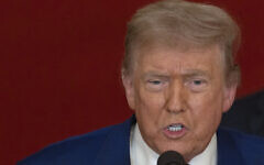 US President Donald Trump speaks from the East Room of the White House in Washington, June 21, 2025. (Carlos Barria/Pool via AP)