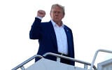 US President Donald Trump boards Air Force One on June 24, 2025, at Joint Base Andrews, Md. (AP Photo/Alex Brandon)