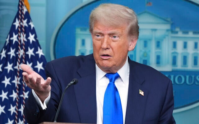 US President Donald Trump speaks to the media, Friday, June 27, 2025, in the briefing room of the White House in Washington. (AP Photo/Jacquelyn Martin) US President Donald Trump speaks to the media, Friday, June 27, 2025, in the briefing room of the White House in Washington. (AP Photo/Jacquelyn Martin)