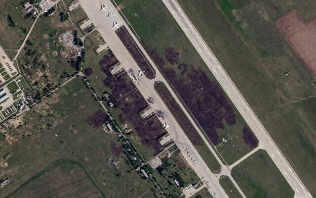 Post-strike imagery of Belaya Airbase, in Russia, captured June 4, 2025. (Planet Labs PBC)