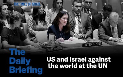 US Ambassador to the United Nations Dorothy Shea (C) speaks during a United Nations Security Council meeting to vote on a resolution calling for a ceasefire and unrestricted humanitarian access in Gaza, at UN headquarters in New York City on June 4, 2025. (Leonardo Munoz / AFP)