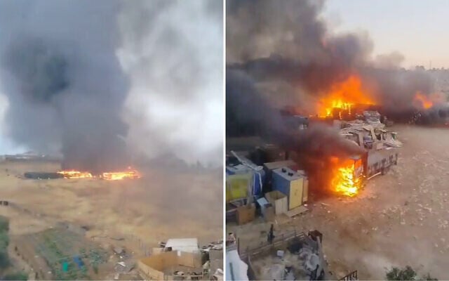 Scenes from a settler attack on the Palestinian village of Deir Dibwan, near Ramallah, in the West Bank, on June 4, 2025. (X, used in accordance with Clause 27a of the Copyright Law)
