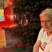 Rehovot resident Deborah Fait after her home was damaged by an Iranian missile fired on June 15, 2025. (Courtesy)