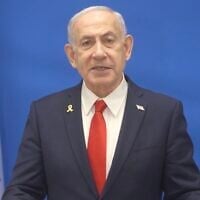 Prime Minister Benjamin Netanyahu addresses the Iranian people in a video released by his office on June 13, 2025. (X screenshot)