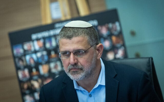 MK Avichay Buaron speaks during a meeting of the Knesset Education, Culture, and Sports Committee, in Jerusalem, March 3, 2025. (Chaim Goldberg/ Flash90) MK Avichay Buaron speaks during a meeting of the Knesset Education, Culture, and Sports Committee, in Jerusalem, March 3, 2025. (Chaim Goldberg/ Flash90)