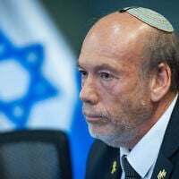 State Comptroller Matanyahu Englman attends a meeting at the Knesset in Jerusalem on May 12, 2025. (Yonatan Sindel/Flash90)