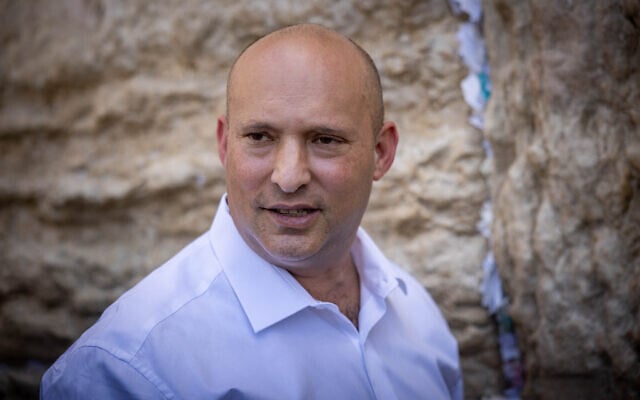 Former prime minister Naftali Bennett visits at the Western Wall in Jerusalem's Old City, May 26, 2025. (Yonatan Sindel/Flash90) Former prime minister Naftali Bennett visits at the Western Wall in Jerusalem's Old City, May 26, 2025. (Yonatan Sindel/Flash90)