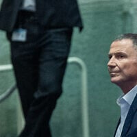MK Yuli Edelstein, chair of the Knesset Foreign Affairs and Defense Committee, in the Knesset, Jerusalem, on June 4, 2025. (Yonatan Sindel/Flash90)