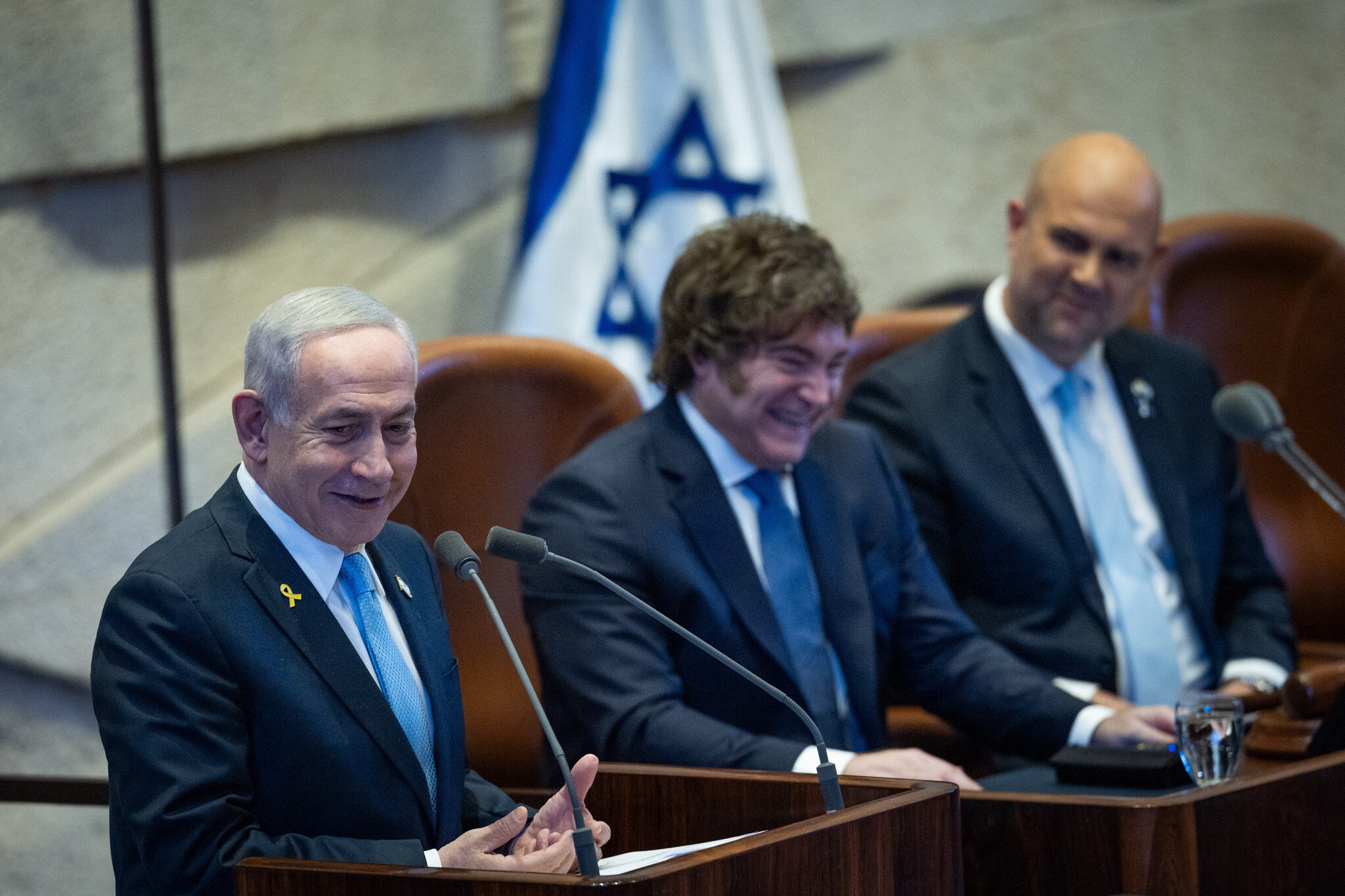 NextImg:Milei, visiting Knesset, says Argentina to move its embassy to Jerusalem in 2026