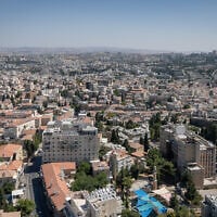A view of Jerusalem as it anticipitates an attack from Iran on Israel. June 13, 2025 (Chaim Goldberg/FLASH90)