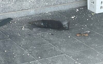 A munition from an Iranian cluster bomb that fell in central Israel, June 19, 2025. (Courtesy)