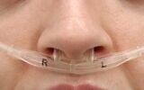 A Weizmann Institute device to identify respiratory 'fingerprints.' (Ofer Perl/Weizmann Institute)