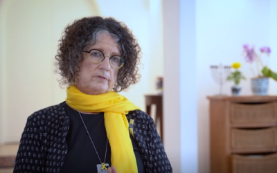 Former hostage Shoshan Haran speaks about being taken captive in video for an Open University award on May 29, 2025 (Courtesy)