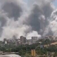 An image taken from a video shared on social media shows the aftermath of Israeli strikes in Tehran on June 23, 2025 (Video screenshot)