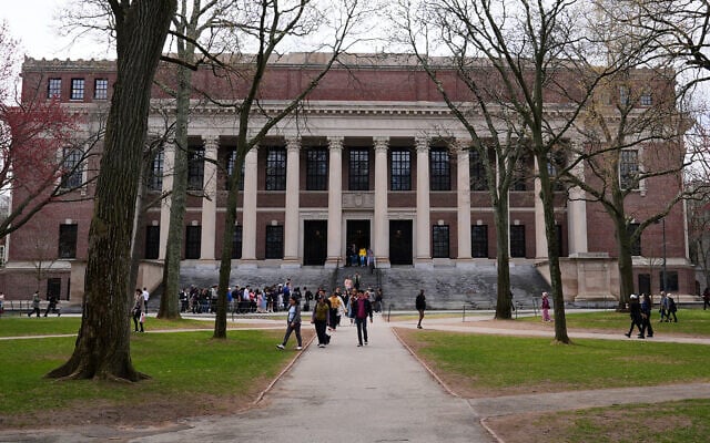 Pedestrians walk past the Widener Library at Harvard University, in Cambridge, Massachusetts, April 15, 2025. (AP/Charles Krupa) Pedestrians walk past the Widener Library at Harvard University, in Cambridge, Massachusetts, April 15, 2025. (AP/Charles Krupa)