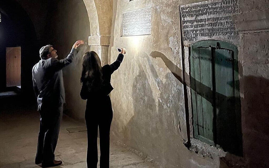 Rabbi Asher Lopatin (left) visits the Tomb of Nahum in the town of Alqosh in Iraqi Kurdistan in April 2025. (Courtesy) Rabbi Asher Lopatin (left) visits the Tomb of Nahum in the town of Alqosh in Iraqi Kurdistan in April 2025. (Courtesy)