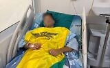 Golani Brigade soldier identified by his first initial, Aleph, at Hadassah Ein Kerem Medical Center in June 2025. (Courtesy/Hadassah Spokesperson)