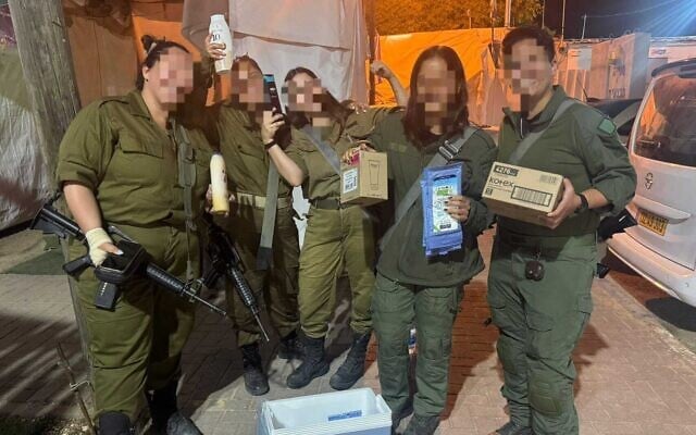Soldiers receive equipment from Brothers and Sisters in Israel on June 14, 2025. (Courtesy)
