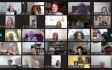 A screen capture of attendees at a virtual meeting of Shift 101, the mostly silent protest for the hostages who met online on June 16, 2025 (Courtesy)