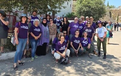 A delegation of Israelis traveled to Tamra to console the Arab families mourning there after a deadly missile strike in June 2025. (Courtesy Haviva Ner-David via JTA)