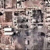 Footage released by the IDF on June 21, 2025, shows the aftermath of Israeli strikes on Iran's Isfahan nuclear facility. (Israel Defense Forces)