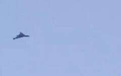 An Iranian drone, apparently en route to Israel, is seen over Iraq on June 13, 2025 (Screen grab used in accordance with Clause 27a of the Copyright Law)