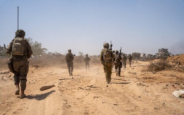 Israeli troops operating in the Gaza Strip in a handout photo released on June 2, 2025 (Israel Defense Forces) Israeli troops operating in the Gaza Strip in a handout photo released on June 2, 2025 (Israel Defense Forces)