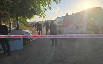 The scene of a suspected murder in Netanya, June 2, 2025. (Israel Police)