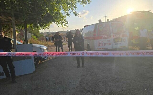 The scene of a suspected murder in Netanya, June 2, 2025. (Israel Police) The scene of a suspected murder in Netanya, June 2, 2025. (Israel Police)