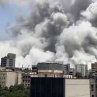 A video purports to show an Israeli strike in Tehran on June 23, 2025 (Video screenshot)