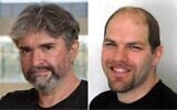 Prof. Alexander Binshtok, left, from the Hebrew University’s Faculty of Medicine and Center for Brain Sciences (Courtesy/Maxim Dinshtein) and Prof. Avi Priel from its School of Pharmacy (Courtesy/Avi Priel)