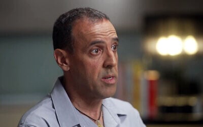 Freed hostage Eli Sharabi speaks to Channel 12, in an excerpt from an interview set to be broadcast June 6, 2025. (Screen capture via N12 on X)