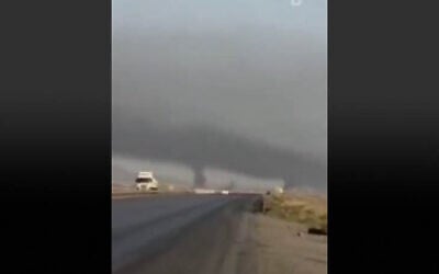 Social media video shows Iran’s Natanz facility for uranium enrichment after it was hit by Israeli airstrikes early on June 13, 2025, with Israeli defense officials assessing the damage was significant. (X screenshot; used in accordance with clause 27a of the copyright law)