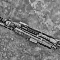 Iranian ballistic missile launchers are targeted in Israeli airstrikes, in footage released by the IDF on June 16, 2025. (Israel Defense Forces)