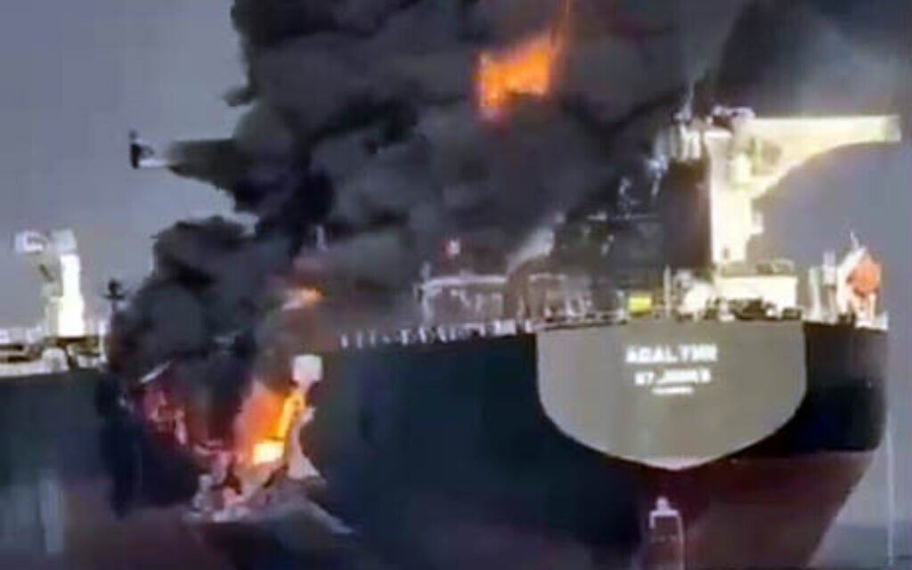 Greenpeace warns tanker crash in Strait of Hormuz may cause environmental disaster