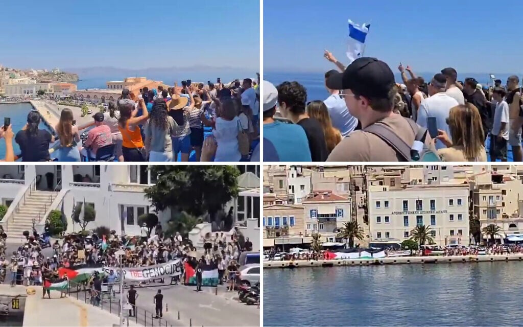 Greek protesters block Israeli cruise ship from docking, forcing reroute to Cyprus