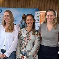 The research team from Tel Aviv University and Sheba Medical Center, from left to right: Dr. Amit Sitt, Dr. Marina Ben-Shoshan, Dr. Ayelet Di Segni, Prof. Lihi Adler-Abramovich and Dana Cohen-Gerassi. (Courtesy/Tel Aviv University)