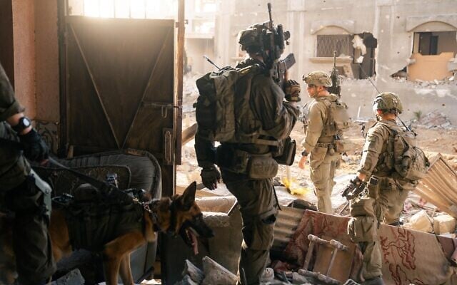 IDF troops operate in the Gaza Strip, in an image published on July 17, 2025. (Israel Defense Forces)