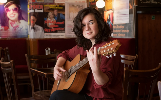 Isabel Frey, a singer and ethnomusicologist, contributed a parody of Israel's national anthem to a collection of Yiddish songs in solidarity with Palestinians in Gaza. (Michele Pauty via JTA)