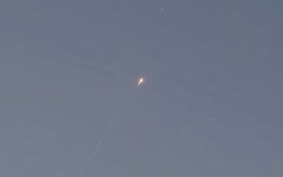 An Arrow interceptor missile is launched to take down a Houthi ballistic missile fired from Yemen, early in the morning on July 10, 2025. (X Screenshot)