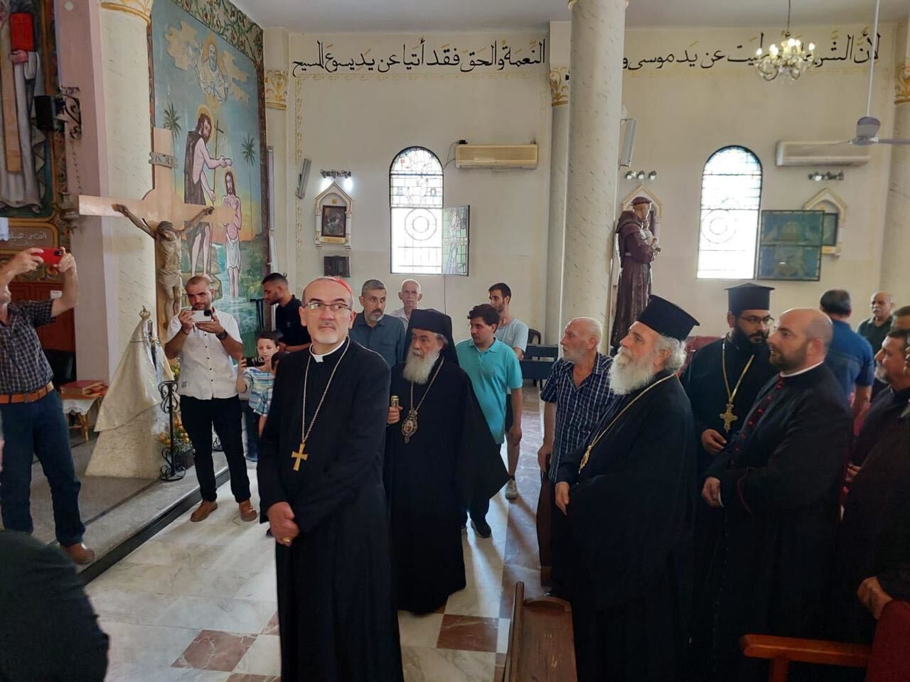 Jerusalem’s highest-ranking Christian officials enter Gaza to visit church hit by IDF