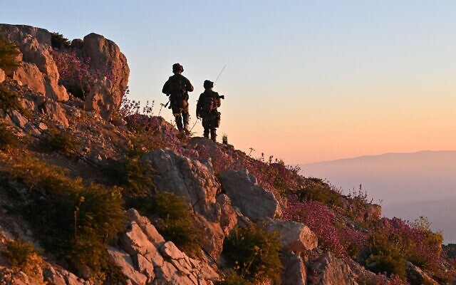 Soldiers from the 810th Mountain Regional Brigade operate in southern Syria, in an IDF handout photo released on July 13, 2025. (Israel Defense Forces)
