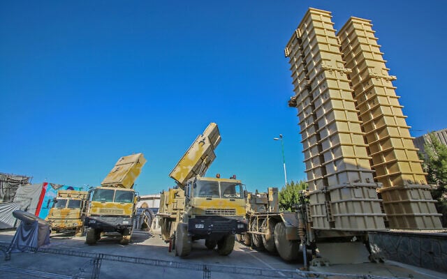 Illustrative -- A handout picture provided by the Iranian presidential office shows Iranian-made air defense missile system Bavar 373 during a ceremony in Tehran on August 22, 2019. (HO / Iranian Presidency / AFP)