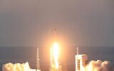 Illustrative: A handout picture provided by the Iranian Defense Ministry on December 6, 2024 shows Iran's two-stage Simorgh (Phoenix) satellite carrier being launched from a platform at the Imam Khomeini spaceport in city of Semnan. (IRANIAN DEFENCE MINISTRY / AFP)