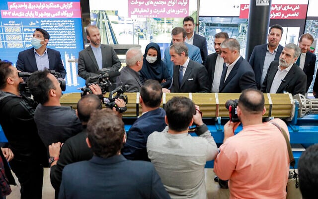 This handout picture made available by the Atomic Energy Organization of Iran shows Director-General of the International Atomic Energy Agency Rafael Grossi, center, during a tour of the organization's headquarters in Tehran on April 17, 2025. (Atomic Energy Organization of Iran / AFP) This handout picture made available by the Atomic Energy Organization of Iran shows Director-General of the International Atomic Energy Agency Rafael Grossi, center, during a tour of the organization's headquarters in Tehran on April 17, 2025. (Atomic Energy Organization of Iran / AFP)