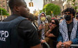 Protestors gather outside of Columbia University's Butler Library after anti-Israel protesters occupied the space on May 07, 2025 in New York City. (Spencer Platt/Getty Images North America)