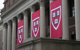 Harvard banners hang in front of Widener Library during the 374th Harvard Commencement in Harvard Yard in Cambridge, Massachusetts, on May 29, 2025. (Rick Friedman / AFP)