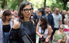 UN Special Rapporteur on the Rights Situation in the Palestinian Territories Francesca Albanese attends a rally to denounce Israel over the war with Hamas in Gaza, in Madrid on June 23, 2025. (Thomas Coex/AFP)